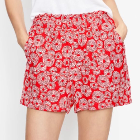 NWT LOFT Linen Blend Paperbag Waist Pull On Boho Shorts NWT Size XL Petite - Picture 1 of 9
